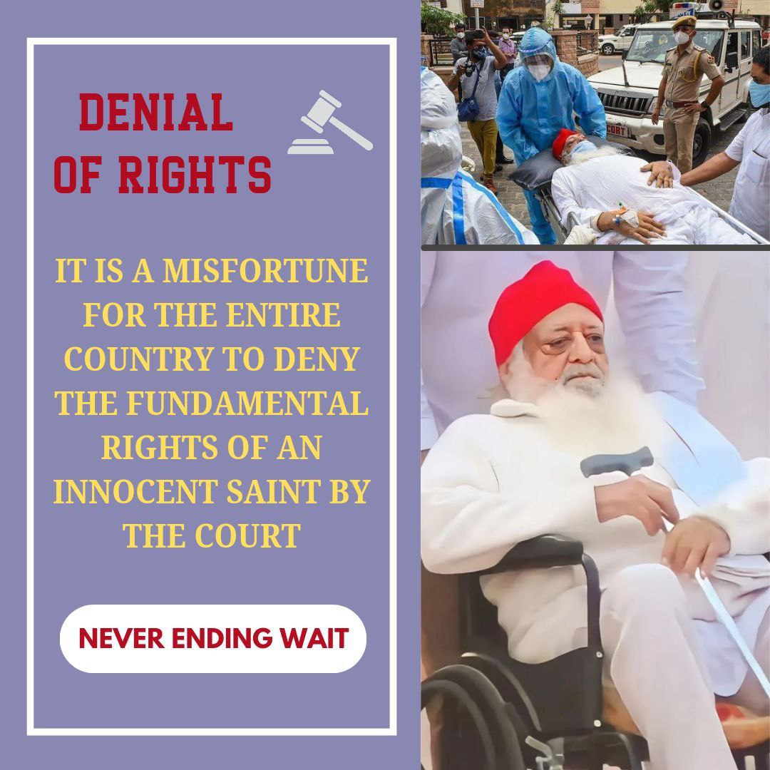 When health deteriorates, humanity should prevail. Grateful to the judiciary for granting only interim #BailForHealth to Innocent Saint आसाराम बापू.but he deserve more then this still awaiting for justice 
#AsaramBapu