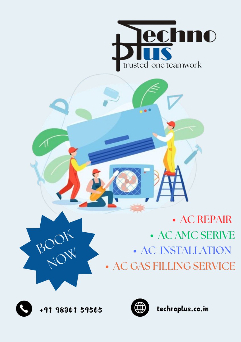 TechnoPlusServ1's tweet image. EXPERT AIR CONDITIONER REPAIR &amp;amp; SERVICE
TO KNOW MORE
CALL US - 9830159565
OR
VISIT- technoplus.co.in
#AC #kolkata #ACAMC #ACINSTALATION #ACREPAIR