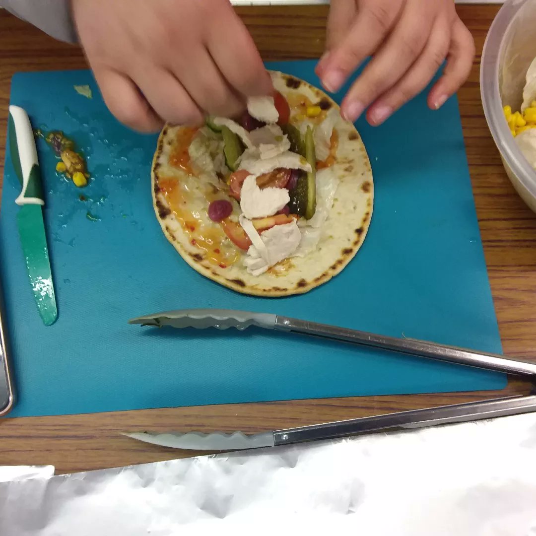 At our last session of 2024 we made a 'Make your own salad snack' with families from West Denton at Holy Spirit church