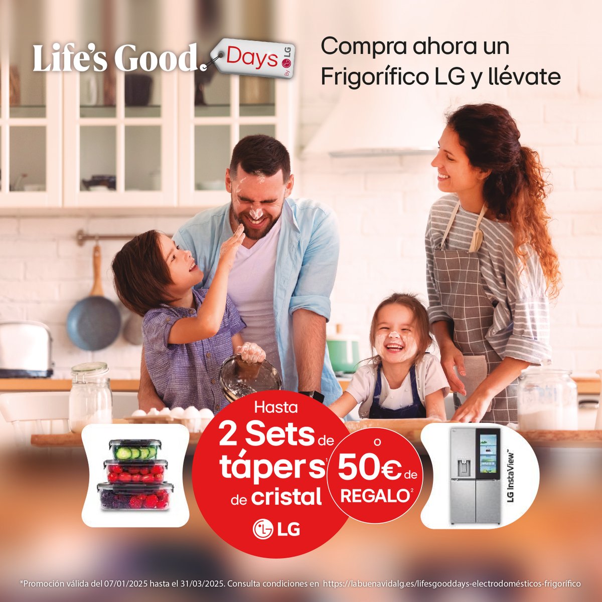 tiendaselectron's tweet photo. Promoción: Por la Compra de un frigorífico LG llévate hasta 2 Sets de tápers de cristal o hasta 50€ de regalo*
Productos disponibles 👉🏼 https://t.co/AX6YwSL6Pq
Válido desde 07/01/25 al 31/03/25 (ambos inclusive).
*Consulta condiciones  https://t.co/NP0EBRmS7r https://t.co/5wPWst1Rcl