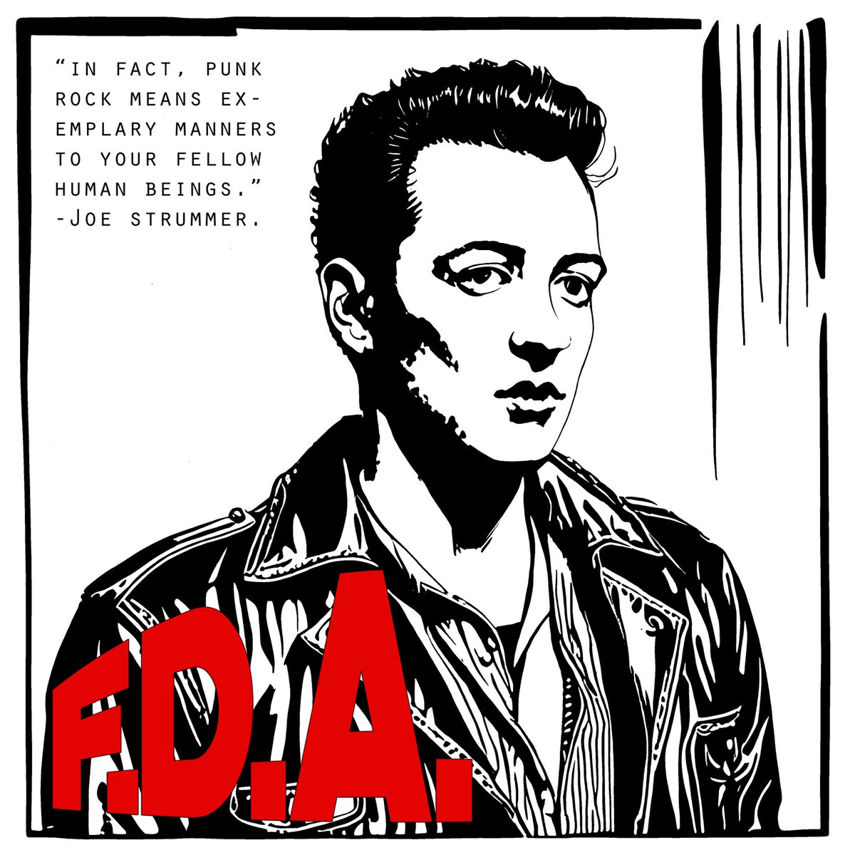 “In fact, punk rock means exemplary manners to your fellow human beings.”

-Joe Strummer (The Clash).

#joestrummer #theclash #punkrock