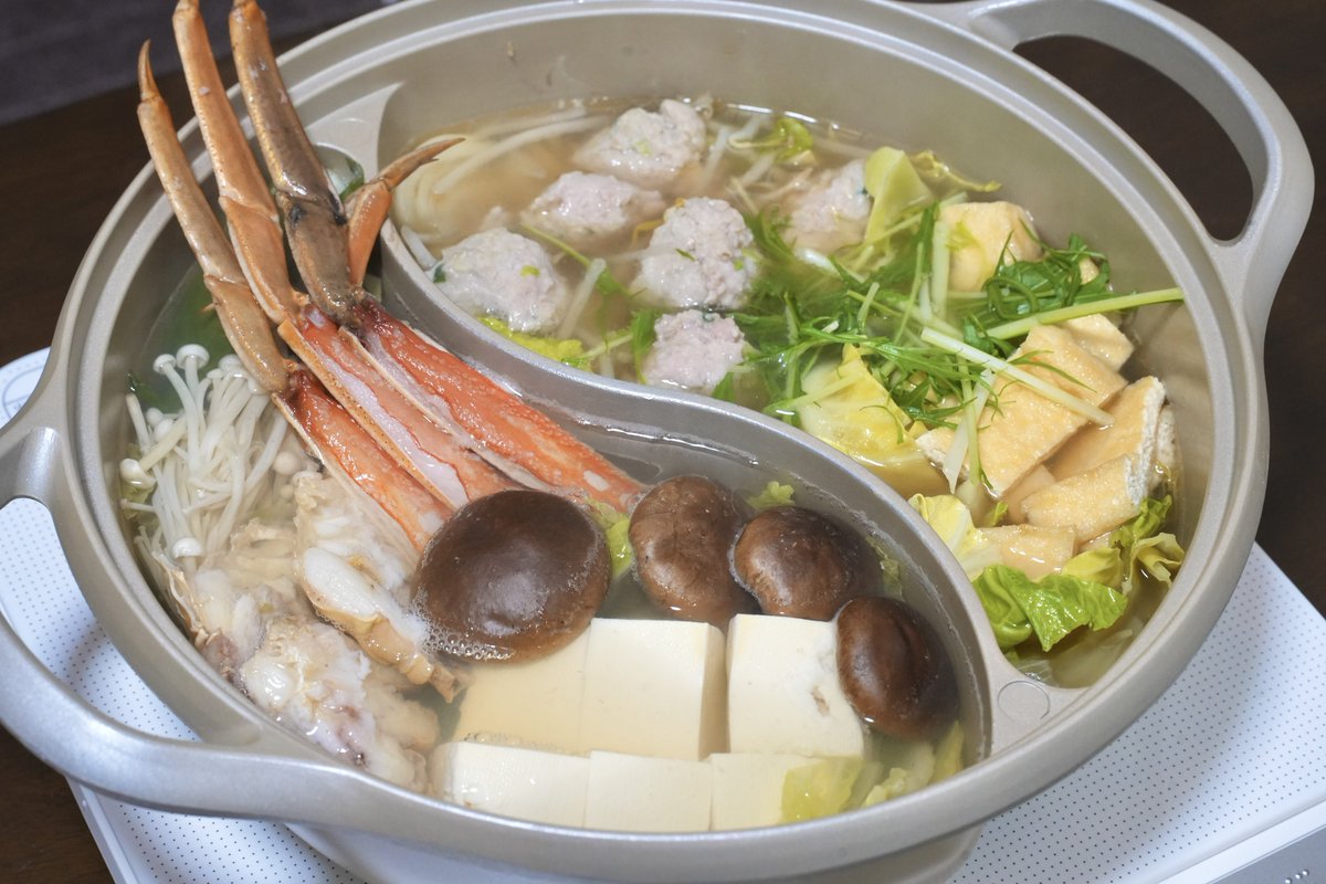 orenomeshiya's tweet image. #蟹鍋
#塩ちゃんこ
#おうちごはん #飯スナ #毎スナ