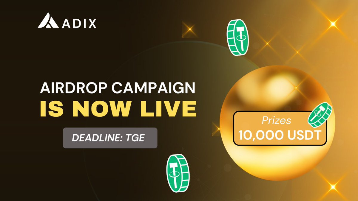 $10000 USDT airdrop reward to celebrate the New Year 2025

1,000 winners will share a total of $10,000 USDT!

Join link: gleam.io/1MkzQ/adix-air…

#Airdrop #ADIX #Giveaway #USDT