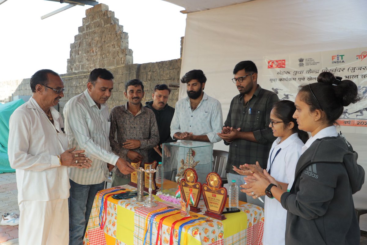 NykPorbandar's tweet photo. नेहरू युवा केंद्र पोरबंदर द्वारा राणवाव तालुका में आयोजित ब्लॉक स्तरीय खेल कूद प्रतियोगिता की कुछ झलकियां @nyksindia @mybharatgov @YASMinistry @nyksgujarat https://t.co/VslwVfMu7h