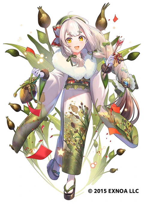 合同会社EXNOA様「フラワーナイトガール」 新春ジュズダマちゃんを描かせて頂きました!彼女と素敵なお正月をすごせましたでしょうか 