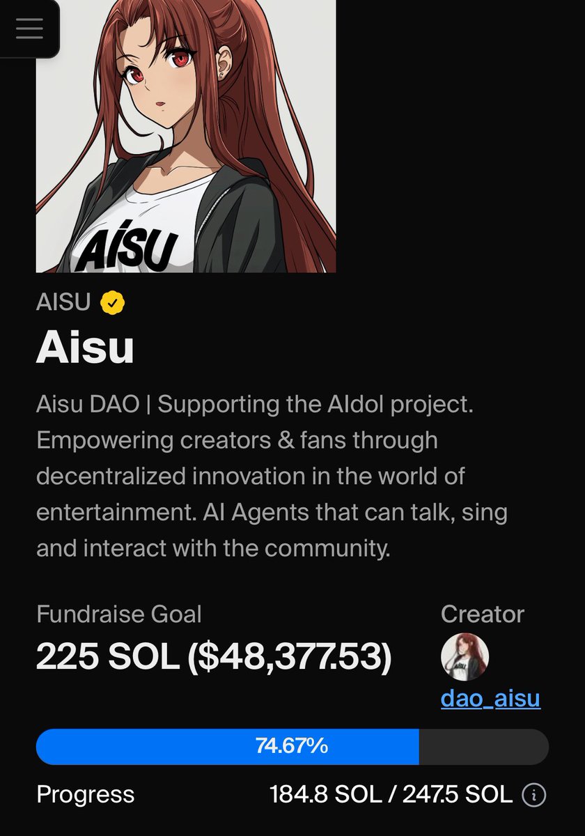 0xKen_Kaneki's tweet photo. Are you guys ready ? The VIP Phase is almost done. ✅
Turn on your notifications and wait for announcements for the Whitelist minting phase, Don’t lose this chance or you’ll regret it forever 🫣
Follow @dao_aisu and stay tuned for more updates !
#AIDOLS #AISUIDOL #DAO https://t.co/YHgjhKC0ix