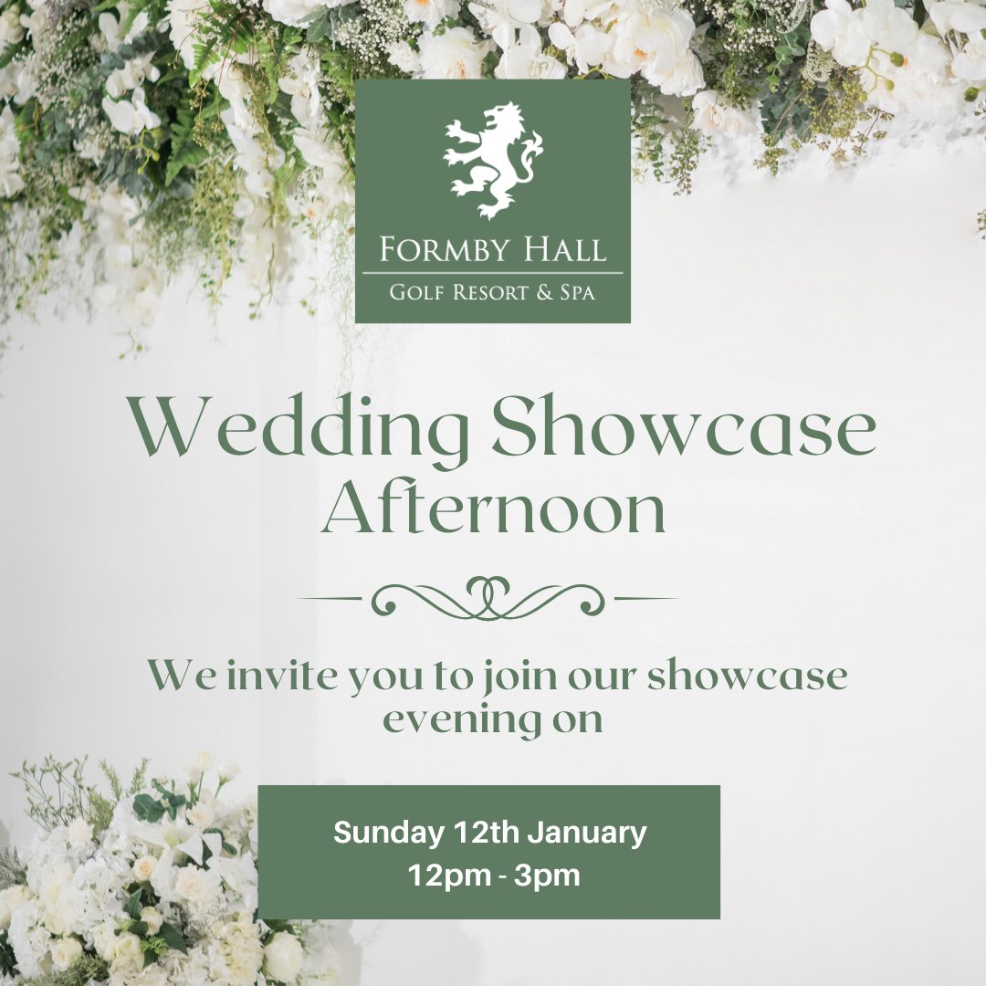 Formby Hall (@formbyhall) on Twitter photo Wedding Showcase Afternoon 💒
Sunday 12th January, 12pm - 3pm.
Explore our event rooms, meet our team and a handful of local wedding suppliers for inspiration for your big day! 
Register online for your FREE tickets to receive a free Goody Bag - ticketsource.co.uk/formby-hall-go… Wedding Showcase Afternoon 💒
Sunday 12th January, 12pm - 3pm.
Explore our event rooms, meet our team and a handful of local wedding suppliers for inspiration for your big day! 
Register online for your FREE tickets to receive a free Goody Bag - ticketsource.co.uk/formby-hall-go…