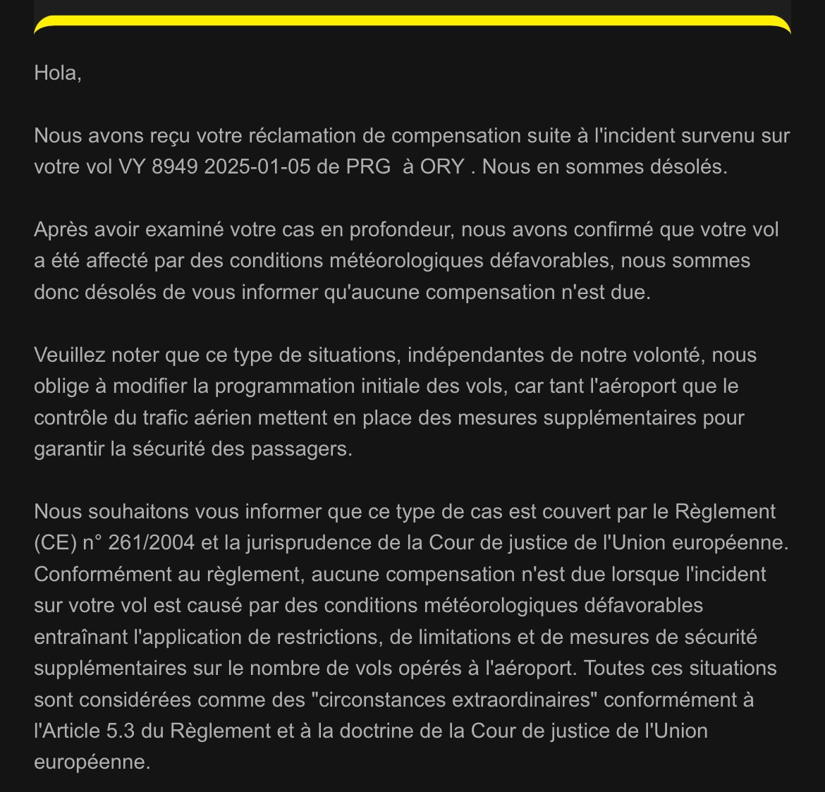 milo_mcn's tweet photo. @vdohney @PragueAirport Don’t waste your time. Below is the response to the request for compensation made, but I knew very well that it was a lost cause. https://t.co/S5Af7SgkfA