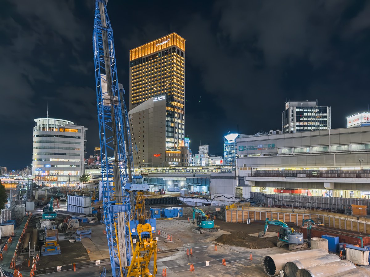 yuu_u001's tweet image. 今日も神戸の風景🤳
JR三ノ宮駅前再開発🏗️