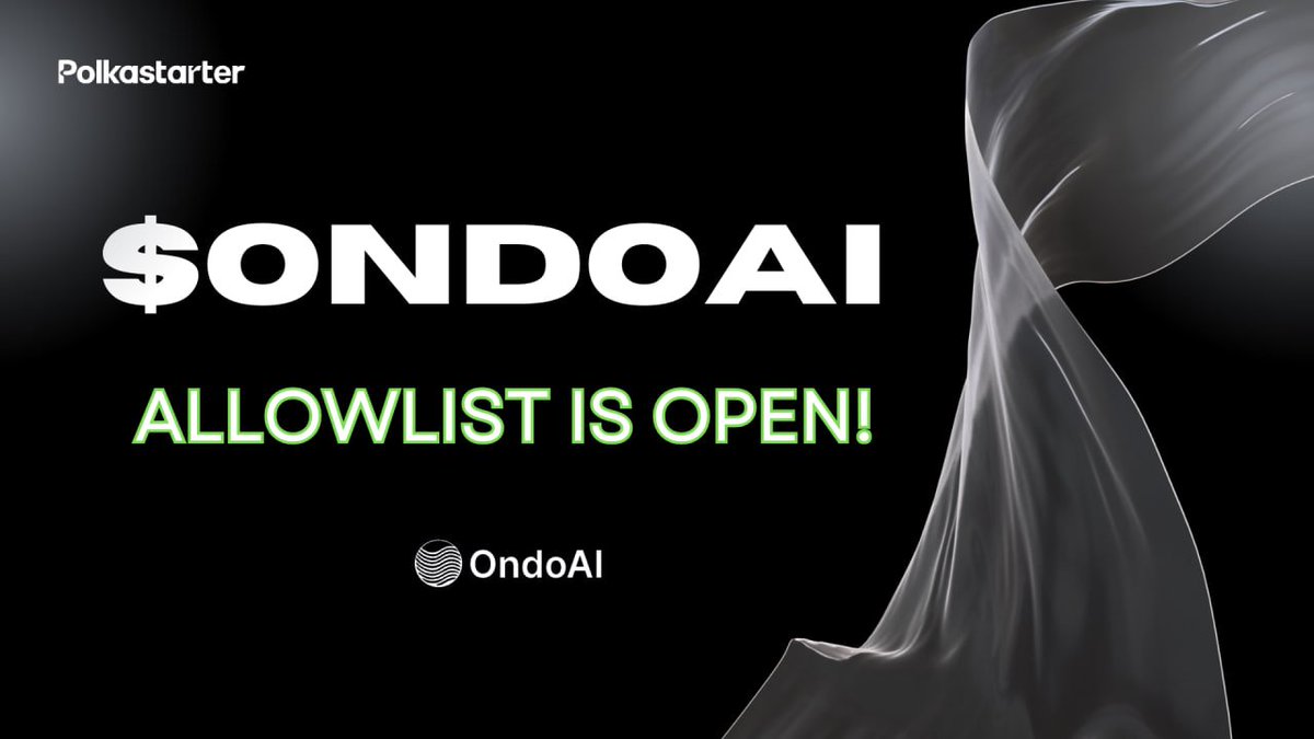 polkastarter's tweet photo. 🟢 New Allowlist Open 🟢

@OndoAI_Official bridges Treasury bills &amp; AI, world's most transformative markets.

▫️$3M FDV, 25% @ TGE
▫️AI hub on SUI for automated B2B solutions
▫️$24T T-bill market &amp; multi-trillion AI economy
▫️L2 of @OndoFinance

APPLY ⤵
https://t.co/8mJbRgRI50 https://t.co/Ryz4uxNxCA