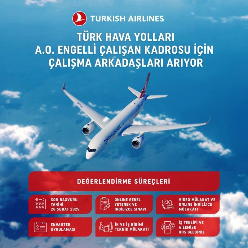 TK_TR's tweet photo. Türk Hava Yolları A.O. olarak engelli bireylere, iş gücüne katılım sağlama ve yeteneklerini gösterme fırsatı sunuyoruz. Tam zamanlı iş olanağımız için başvurularınızı bekliyoruz.

#TürkHavaYolları