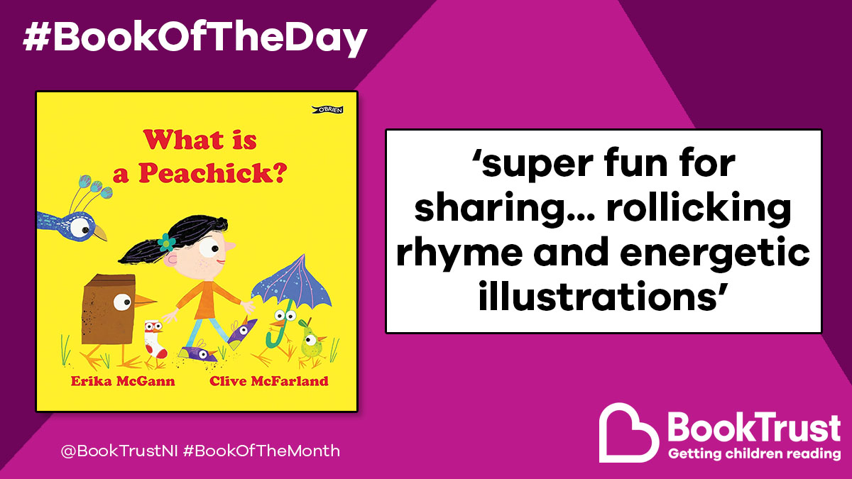Booktrust's tweet photo. Our #BookOfTheDay - and the @BookTrustNI #BookOfTheMonth - is a slightly surreal picture book full of fun flights of fancy!

It's the super #WhatIsAPeachick from Erika McGann and @CliveMcF:

https://t.co/8VYfkGz4aB @OBrienPress https://t.co/oAlougiIyx