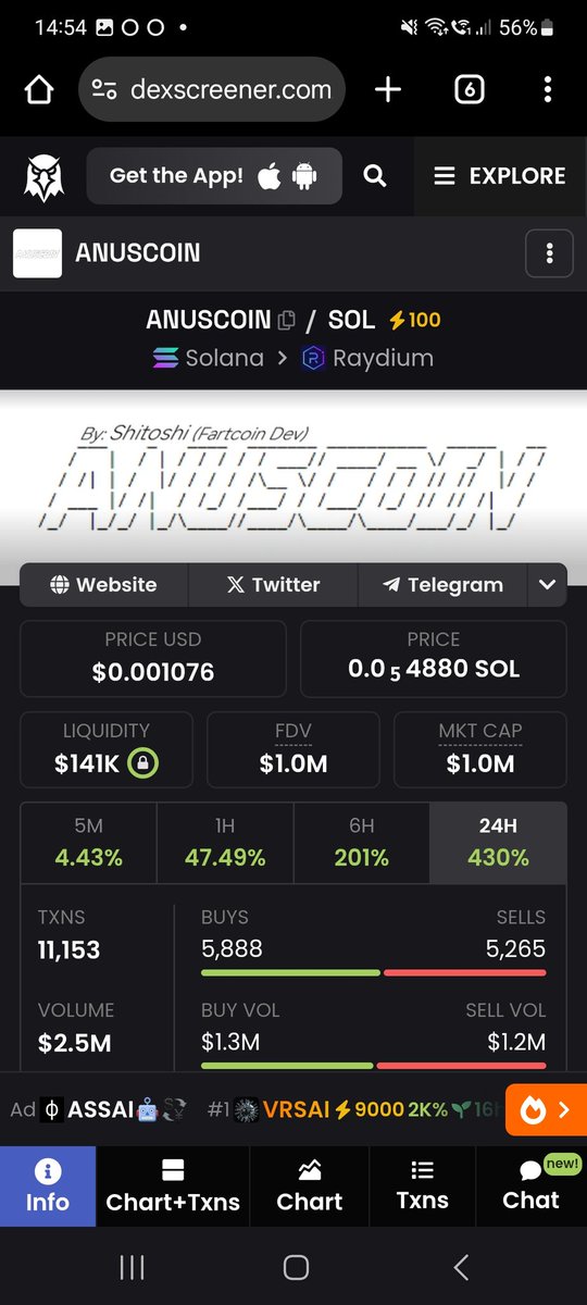 Sol_Fan83's tweet photo. 7vpzpAEV4vjZBwBS9daCcXXYioV8iPtwMmVetvhvpump
this will make news. 1b market cap cap coin. now only at 1m market cap https://t.co/qYFFUg3Cnx