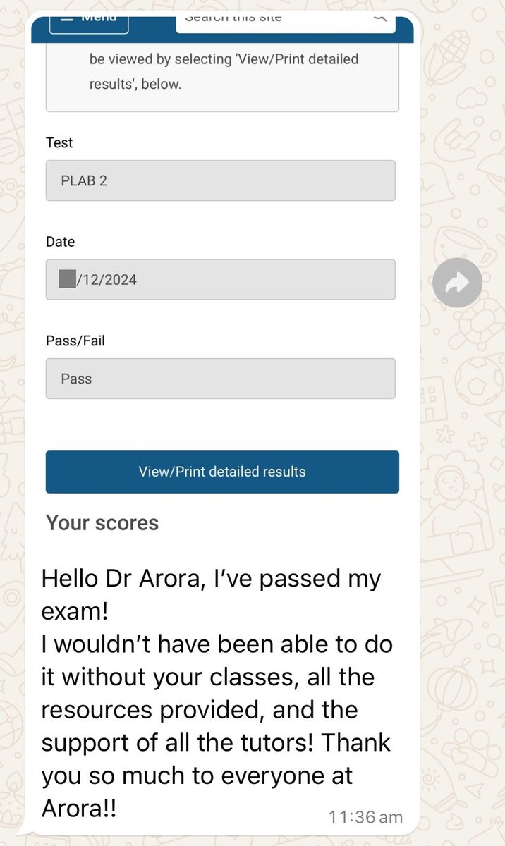 🙌 Congratulations! Another PLAB 2 Pass!!!

👉 All PLAB 2 Courses and Resources: aroramedicaleducation.co.uk/plab-2/

#CanPassWillPass #iWentWithArora #MedEd