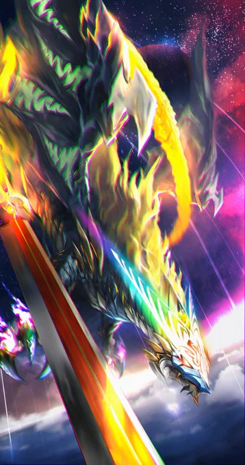激竜王 &amp; 唯我独尊!!!《エピソード1 》世代の同志の皆さん、是非コメント拡散フォローお願いします#デュエマ #ファンアート #イラスト 