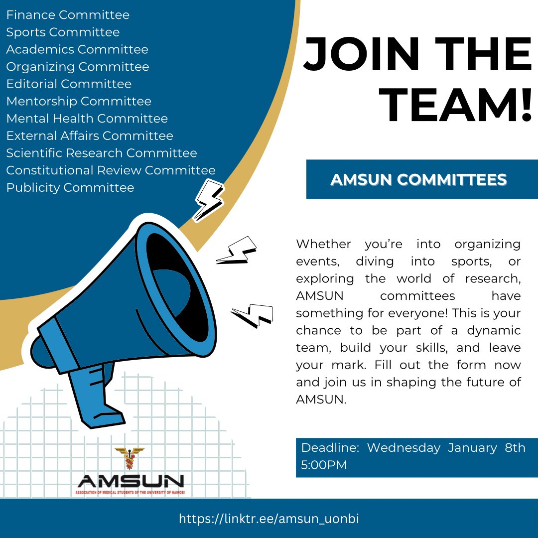 Join the team !
linktr.ee/amsun_uonbi