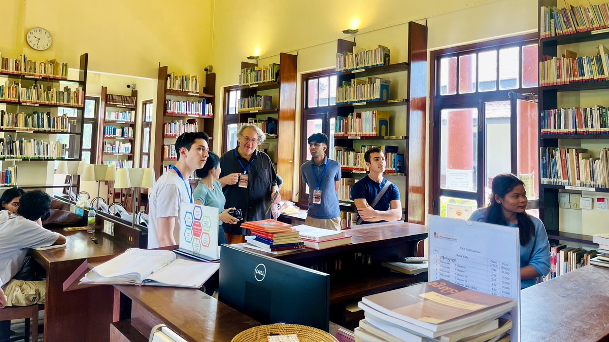 ckscambodia's tweet photo. On January 3, 2025, CKS welcomed students from the Cornell Winter Program to its headquarters and library in Siem Reap. The visit included an orientation on CKS resources and a cultural blessing ceremony at Wat Damnak Monastery.
#CKS #Cornell #WinterProgram #Cambodia https://t.co/x8JeZ4JFrB