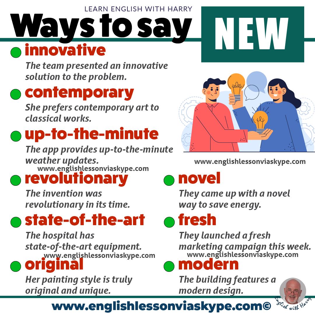 englishvskype's tweet image. VOCABULARY: Instantly improve your English with these words to say &apos;new&apos;. Click the link to learn more ➡️ buff.ly/3C7dwhj

#LearnEnglish #ingles #inglesonline #IELTS #vocabulary @englishvskype