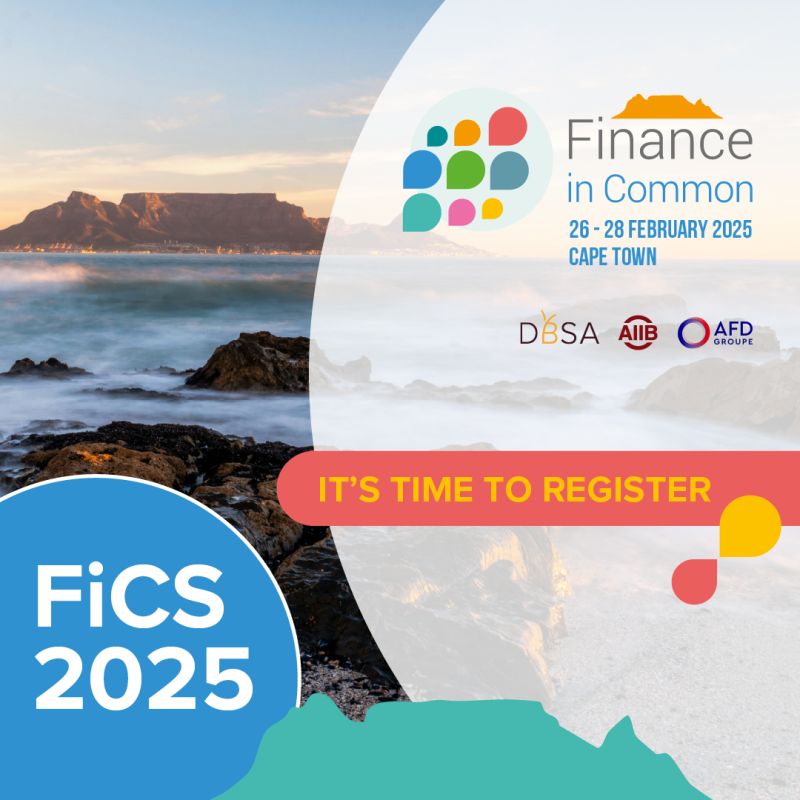 AIIB_Official's tweet photo. 🗓️Feb. 26-28 | The @FinanceInCommon Summit 2025 will take place in 🇿🇦Cape Town!

Hosted by @DBSA_Bank and AIIB, with the support of @AFD_en, #Financeincommon2025 offers a unique platform for collaborative action, financial innovation, and accelerating progress toward #SDGs.
