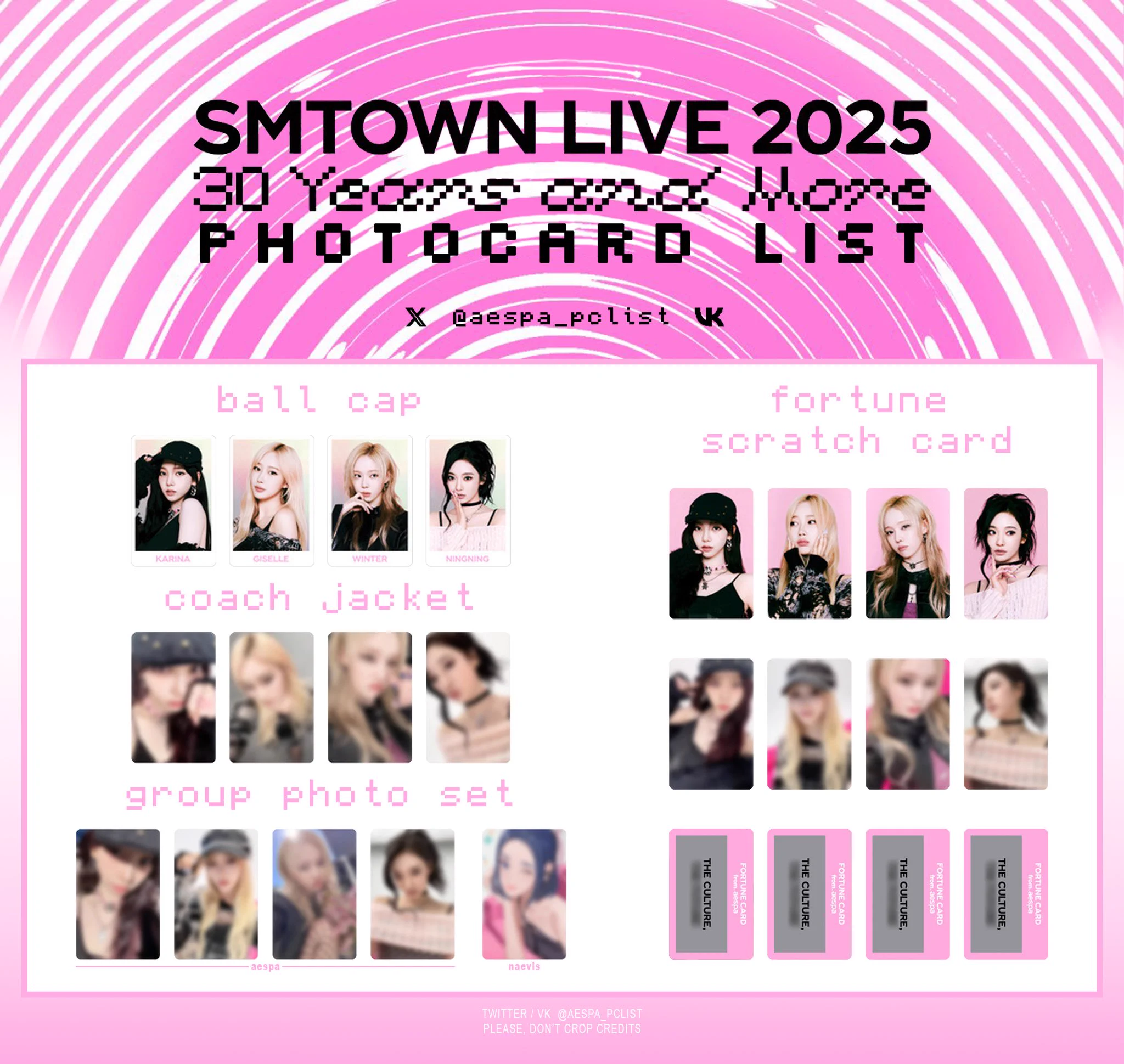 aespa | photocard list on X: 