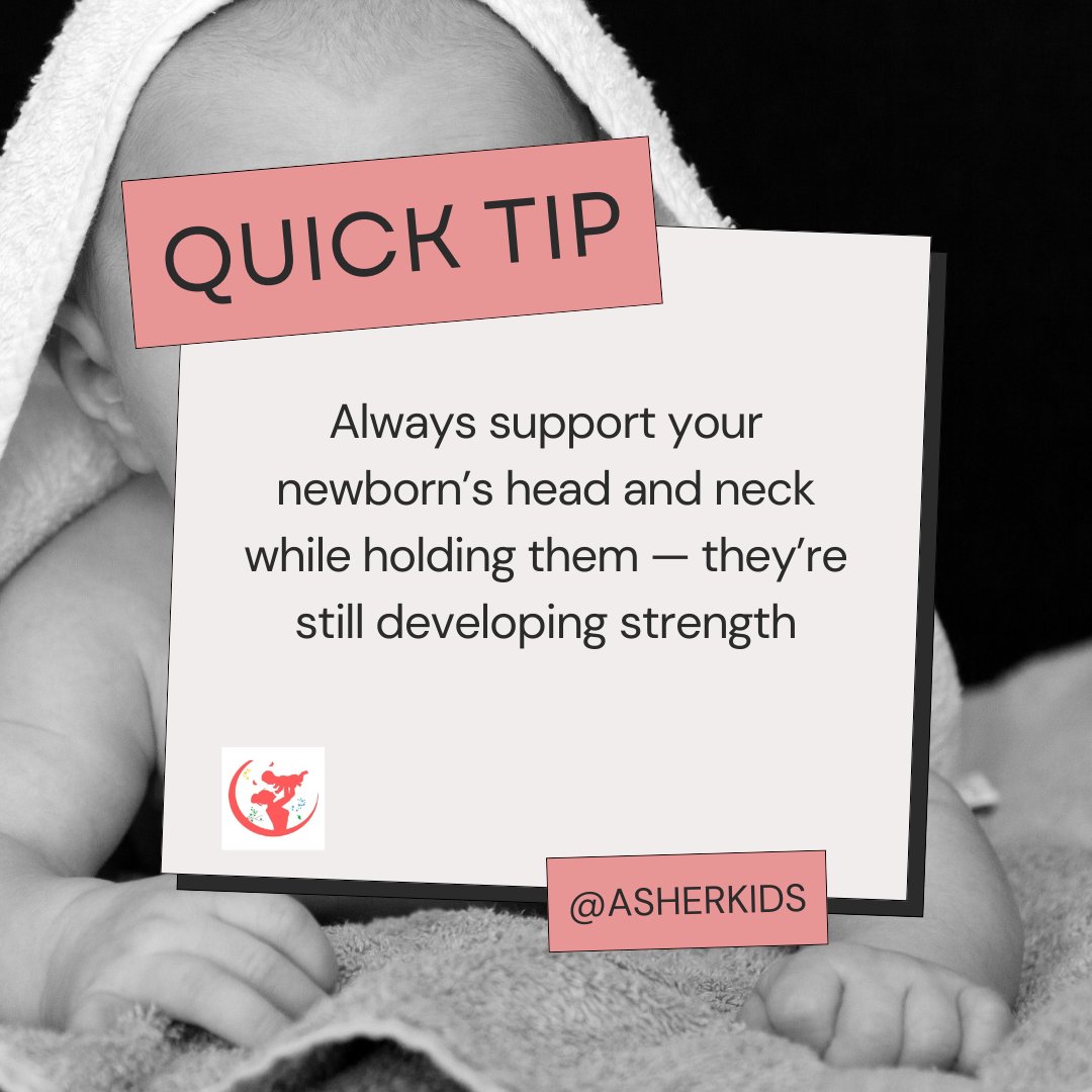 AsherKids's tweet photo. Newborn tip for mums and dads! Always support your baby’s head and neck when carrying them. Their muscles are still growing, and this ensures their safety and comfort. 🍼✨ #NewbornTips #KenyanParenting" https://t.co/HSw0iCtgHL