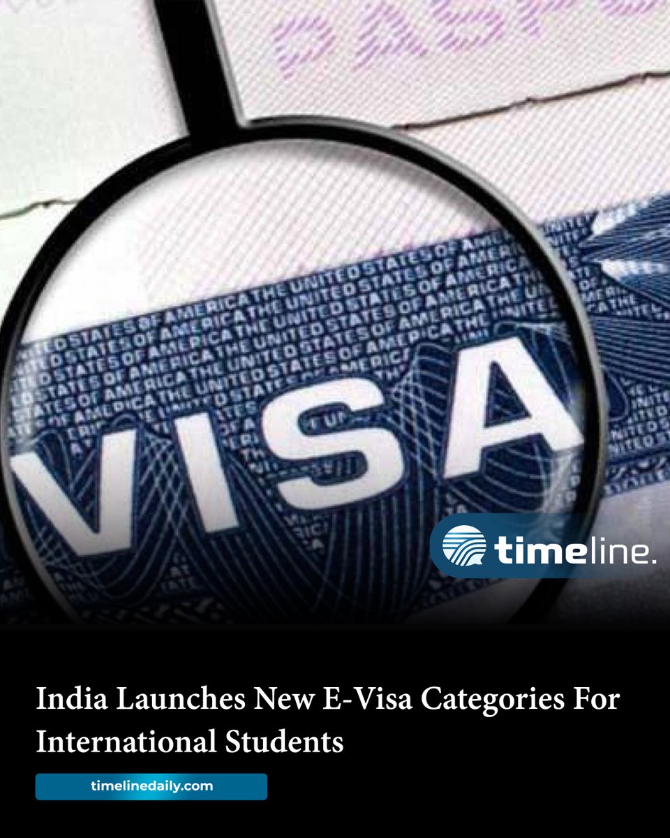 timelinelatest's tweet image. India’s Ministry of Home Affairs has introduced two new visa categories – the ‘e-student visa’ and the ‘e-student-x visa’. The new visa categories are designed to streamline the enrollment process for international students studying in #India and their dependents.

These #evisas