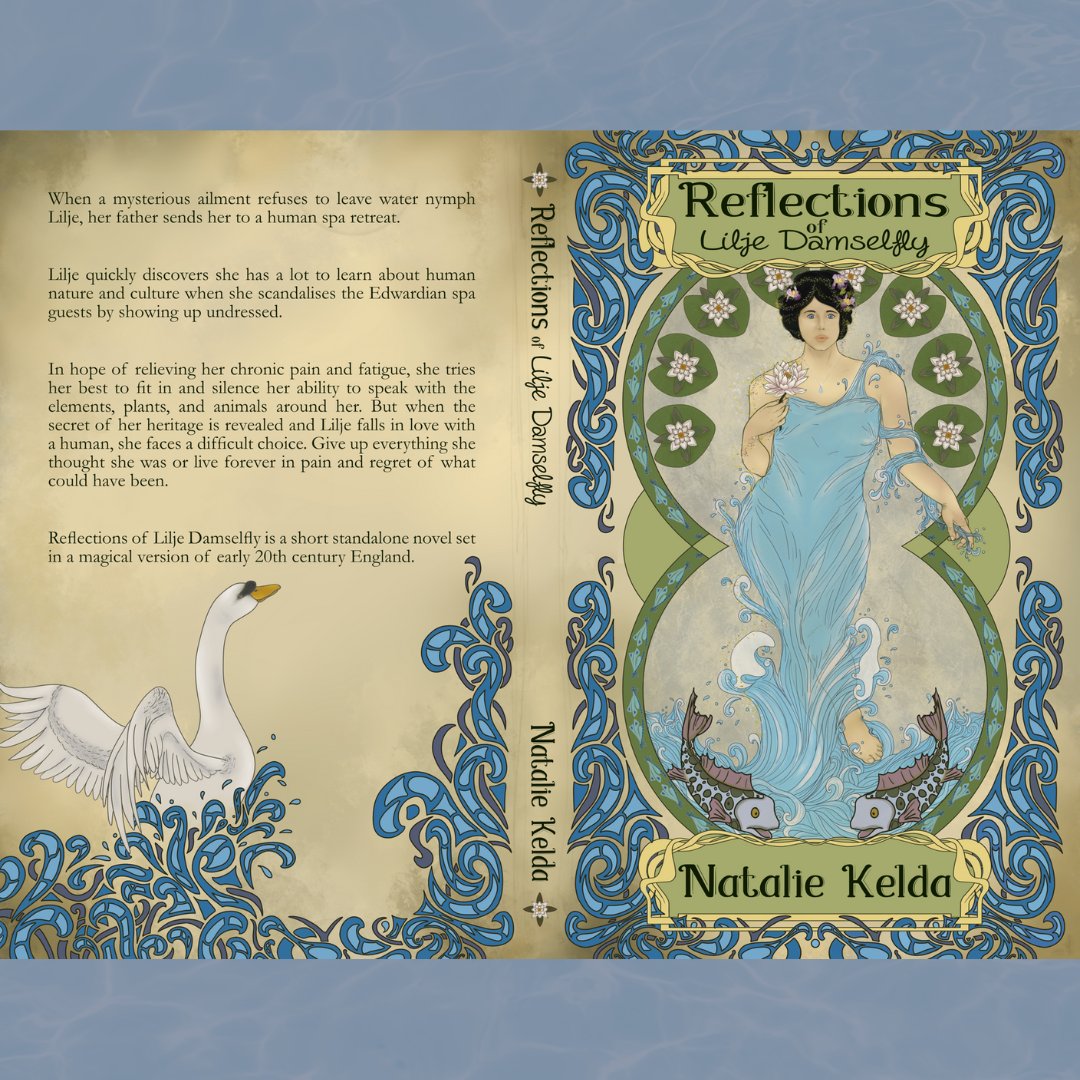 🩵COVER REVEAL🩵

In hopes of improving her health, a chronically ill water nymph moves to an Edwardian spa 🪷

Cosy historical fantasy - short standalone novel - out June 23rd

I spent nearly 60 hours across 2 months drawing this cover. How did I do?

Check below for 🔗