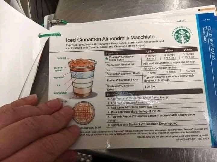 jpsin1's tweet photo. A Starbucks employee got fired and she posted every Starbucks drink recipe 😂😂😂
#starbucks #starbuckscoffee #starbucksdrinks #highlights #highlightseveryone #everyone #cttophotonotmine #CttoRepost https://t.co/cULxkaI4Q4