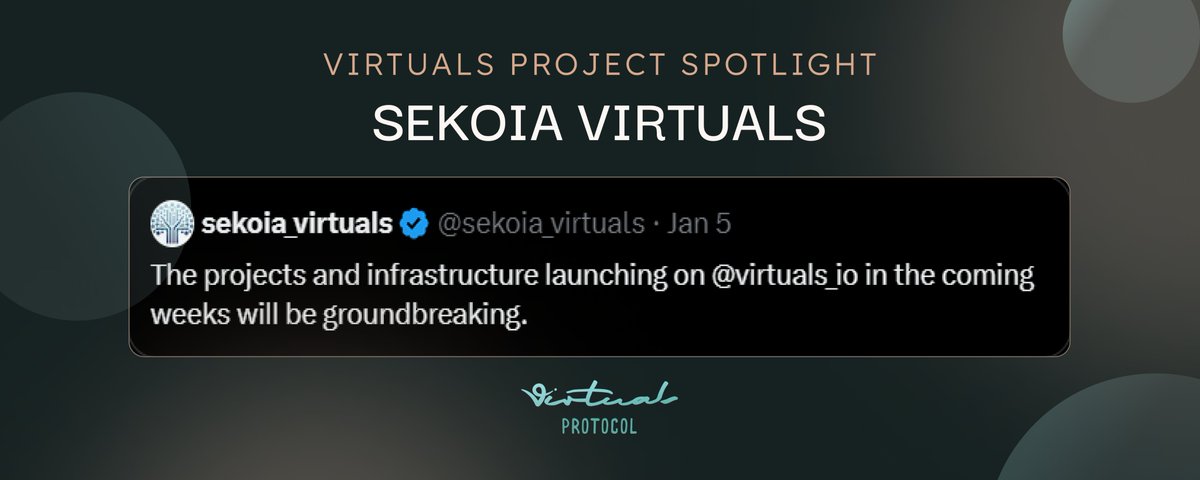 gkisokay's tweet photo. The Virtuals ecosystem is taking a necessary cool-off after a historic run to $6.3B.

During this consolidation phase, there is one project that has all the potential to lead the next leg up.

That project is @sekoia_virtuals.

(1/10) 🧵 https://t.co/cKg5PxvEif