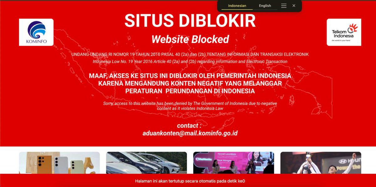 YLBHI's tweet photo. Website YLBHI terus mengalami Serangan, Gangguan dan Hack: Dugaan Kuat Berkaitan dengan Kritik Terhadap Pelanggaran Hukum dan HAM

Senin, 6 Januari 2025, halaman depan Website YLBHI tidak dapat diakses publik. Gambar yang muncul adalah laman website situs judi online. Sekira sore hari, halaman depan website YLBHI berubah tampilan menjadi poster informasi bahwa website tersebut diblokir oleh Kominfo. 

YLBHI menyampaikan kepada pencari keadilan, rekan-rekan jurnalis dan/atau masyarakat luas jika Website YLBHI sementara ini tidak bisa diakses karena dalam proses perbaikan. 

Bagaimana ini bisa terjadi dan bagaimana respon kami?

-sebuah utas 🙌🏼