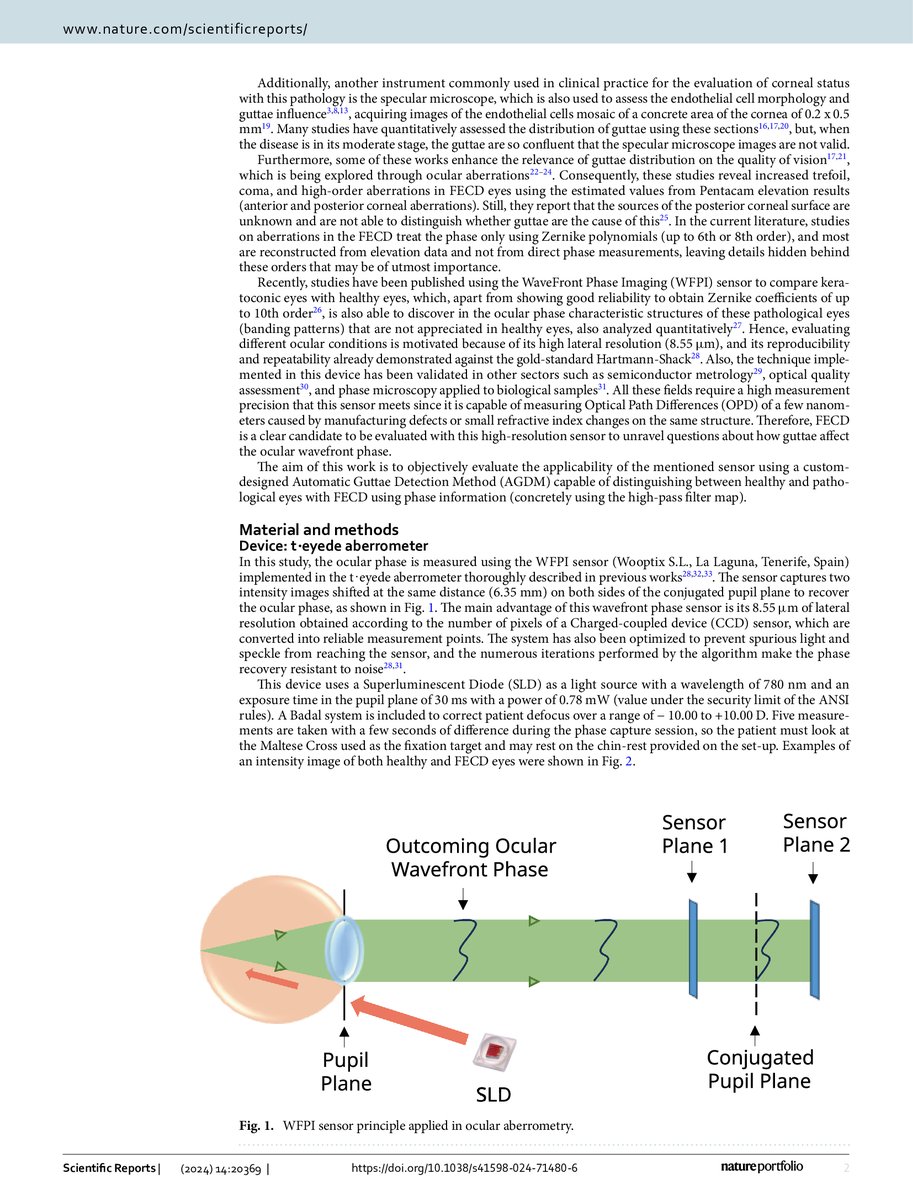 WooptixCorp's tweet image. ✨Fuchs’ Endothelial Corneal Dystrophy evaluation using a high-resolution wavefront sensor✨

Wooptix has developed a device that allows observation inside the eyeball with unprecedented resolution.

Discover all paper here: wooptix.com/1735573161625/

#WavefrontSensor #WFPI