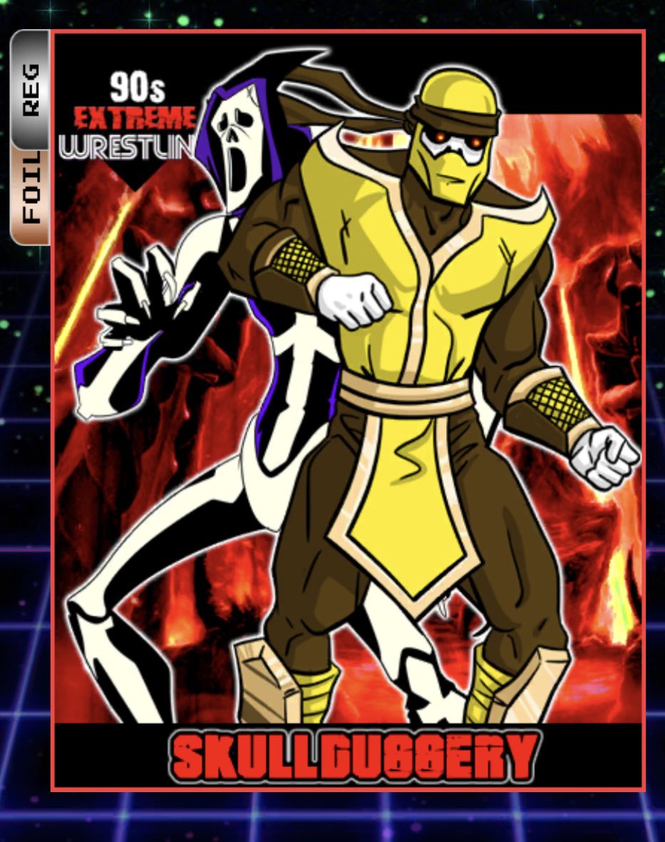 MystMotone101's tweet photo. @80sManiaWrestle I want to see some feuds for Brimstone and Skeleskreem that connect to some tag teams. I want to use the Skullduggery tag team more often. https://t.co/40ugyK5i7N