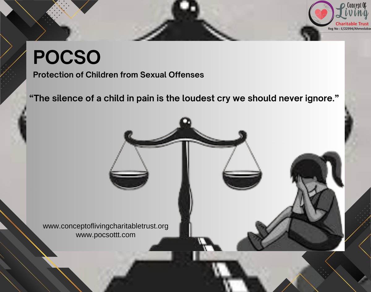 ConceptOfLiving's tweet image. The silence of a child in pain is a cry for help we must never ignore. Let’s protect their innocence and ensure every child feels safe, valued, and heard. 🛡💔 Together, we can make a difference. 💡

#POCSOAwareness #ProtectOurChildren #EndChildAbuse #ChildSafetyFirst