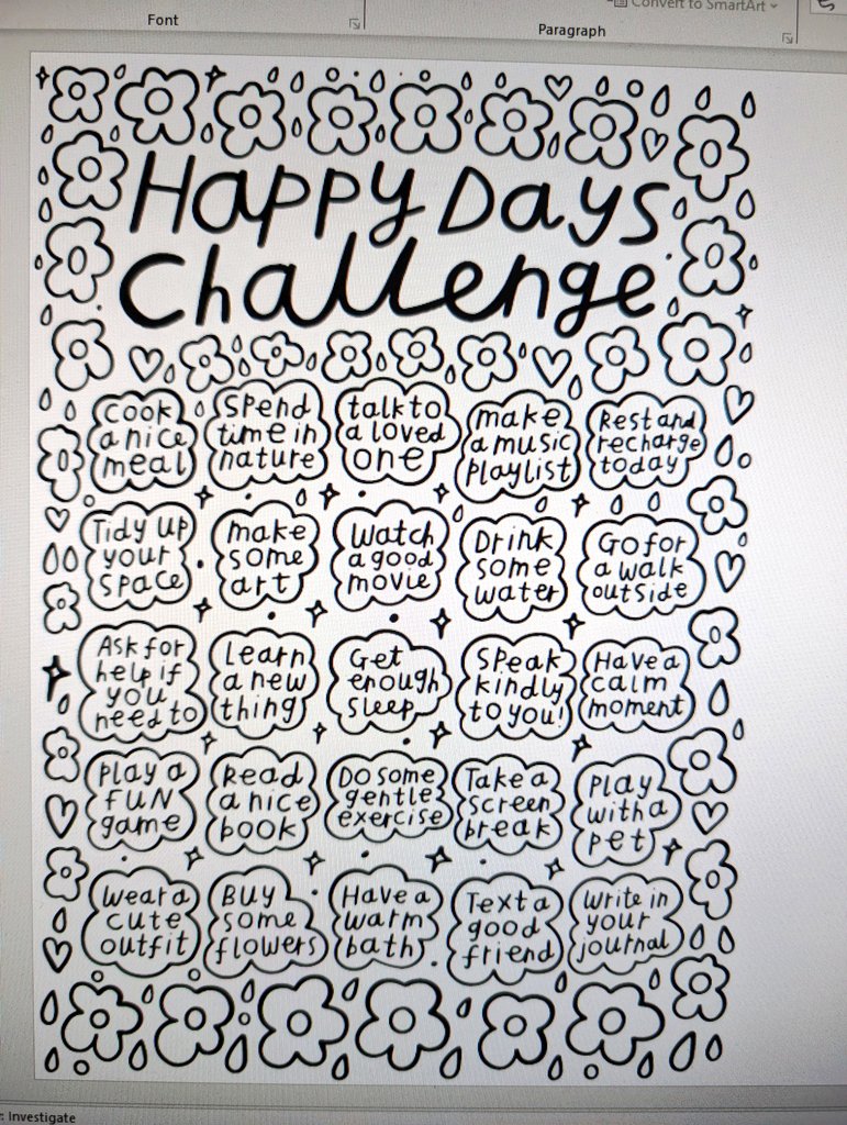 SecondaryEng's tweet photo. Colour it in when you've done it! A happy well-being challenge for my form to beat those winter blues 💙 #pastoral #formtutor #MentalHealthMatters https://t.co/svb12zfkmB
