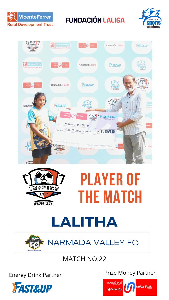 ASA_RDT's tweet photo. @MridaEducation Let's cheer for Lalitha as she bags the Player of the Match award for her excellent display of talent 👏 

@MridaEducation

#inspirecup #inspiretoexcel https://t.co/4M6BIKRhkD