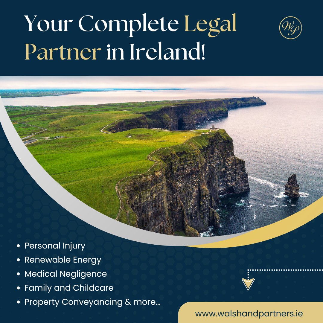 walsh_partners's tweet image. Your Complete Legal Partner in Ireland!
Visit us at walshandpartners.ie for expert legal advice and personalised support.
.
.
.
#LegalExpertsIreland #WalshAndPartners #PersonalInjuryLaw #MedicalNegligence #FamilyLaw #RenewableEnergyLaw #PropertyConveyancing #IrishLawFirm