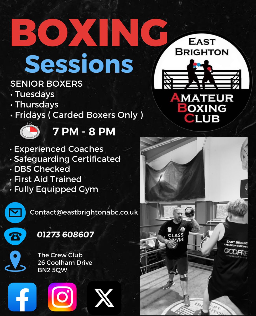 EastBrightonABC's tweet photo. Join us for the highly anticipated return of our boxing sessions in the new year! https://t.co/H7RRtO6F9v