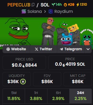 pepeclubcto's tweet photo. πΈπ° STILL HERE FAM TOP 20 ON DEX
β‘ BOOSTED β‘1310
#PEPE #PEPECLUB #BOYSCLUB https://t.co/Wd2k2WI8Uj