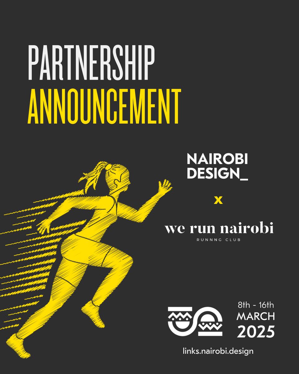 nairobidesign_'s tweet image. 🚨 Big news: We Run Club Nairobi is joining #NDW2025 this March! 🏃🏾‍♀️✨
Get ready for exclusive runs, design-inspired routes and unforgettable experiences where movement meets creativity. 🎟️ Grab your early bird tickets now! See you there! #DesignInMotion