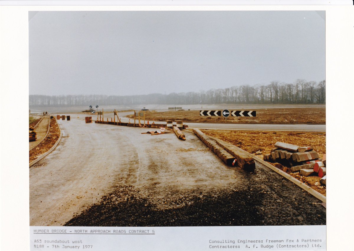 HumBridgeNews's tweet image. On this day in 1977, the iconic North Tower had taken its place in the region&apos;s skyline and work on the approach roads was well and truly underway. 

#humberbridge #engineering #ukengineering