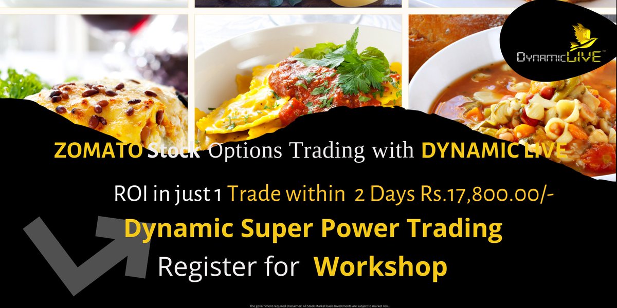 ZOMATO Monthly PUT Options Trading with Dynamic Live

Total Investment: 16,400.00/-
Within 2 Days Rs.17,800.00/-ROI per lot

Email id: enquiry@dynamiclive.in
Website: dynamiclive.in

#ZOMATO #stockmarket #index #dovemangroup 
Dynamic Super #Power #trading #power #super