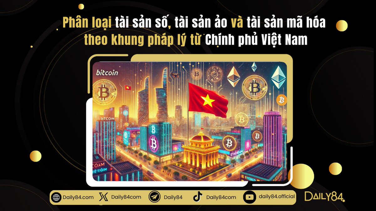 ⚠Phân loại tài sản số, tài sản ảo và tài sản mã hóa theo khung pháp lý từ Chính phủ Việt Nam

🔴Tài sản số là tài sản theo quy định tại Bộ luật Dân sự, được thể hiện dưới dạng dữ liệu số, được tạo ra, phát hành, lưu trữ, chuyển giao và xác thực bởi