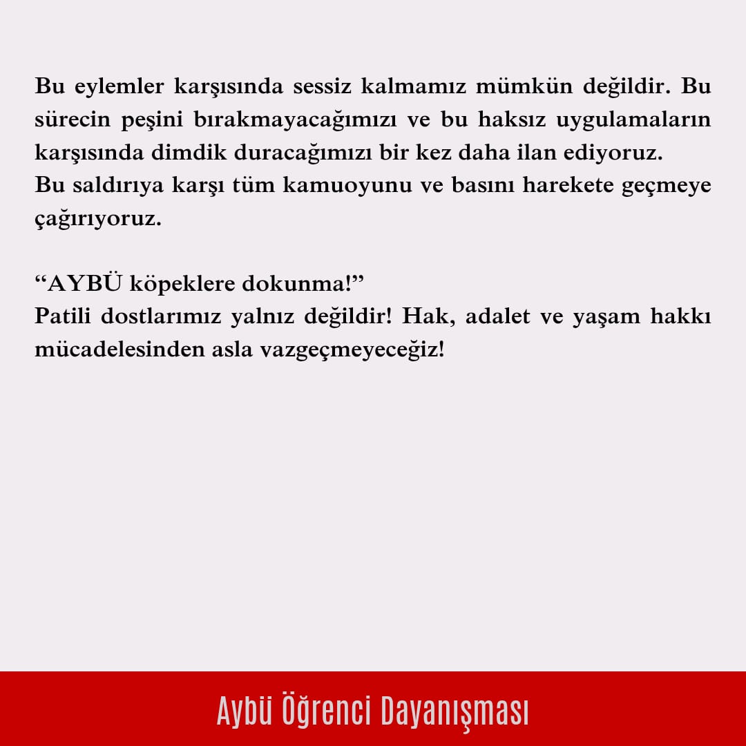 Kampüsümüzde yaşanan son olaylar hakkında:
@DodoAybu