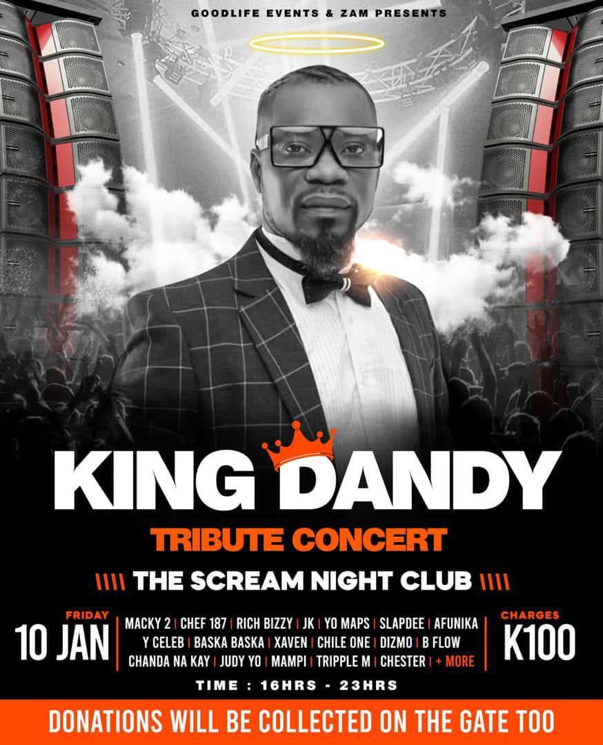 WeziVMhone's tweet photo. Dandy was undeniably the life of the party, this Friday we gather to party for his legacy! With performances from Dandy’s friends &amp; many prominent figures of Zambian music, ALL proceeds go to his family. I hope to see you there #KingDandy #RIPDandyKrazy https://t.co/KRWCG6yHX8