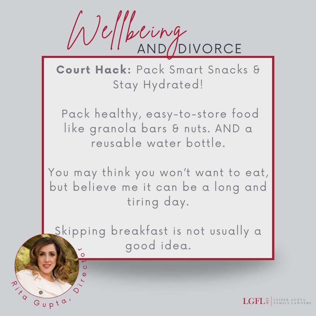 LGFamilyLawyers's tweet photo. Court hearings can be marathons, not sprints.
Bonus tip: Pack a healthy breakfast on-the-go, even if you feel nervous. Skipping breakfast is not a good idea
Proper nutrition is key to staying sharp and focused during these important moments.
#divorcetips #divorce #familylaw https://t.co/D4jAUP69km