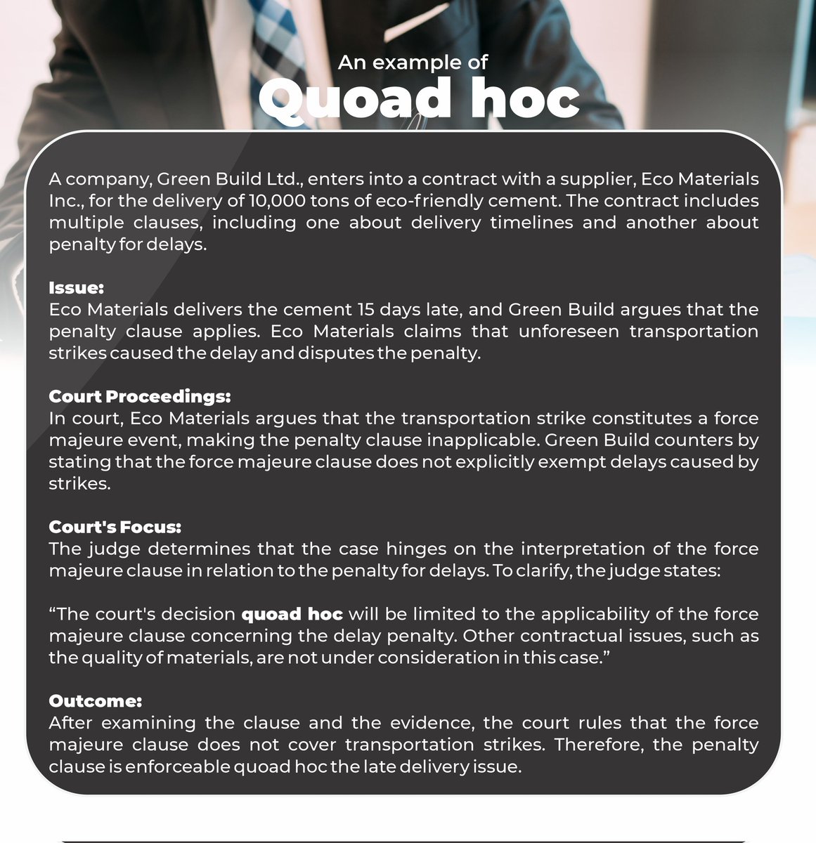WOCLegal's tweet photo. Legal term of the week.
Quoad hoc
#legaltermoftheweek
#legalterm
#lawfirm https://t.co/ogzo1wpkRE