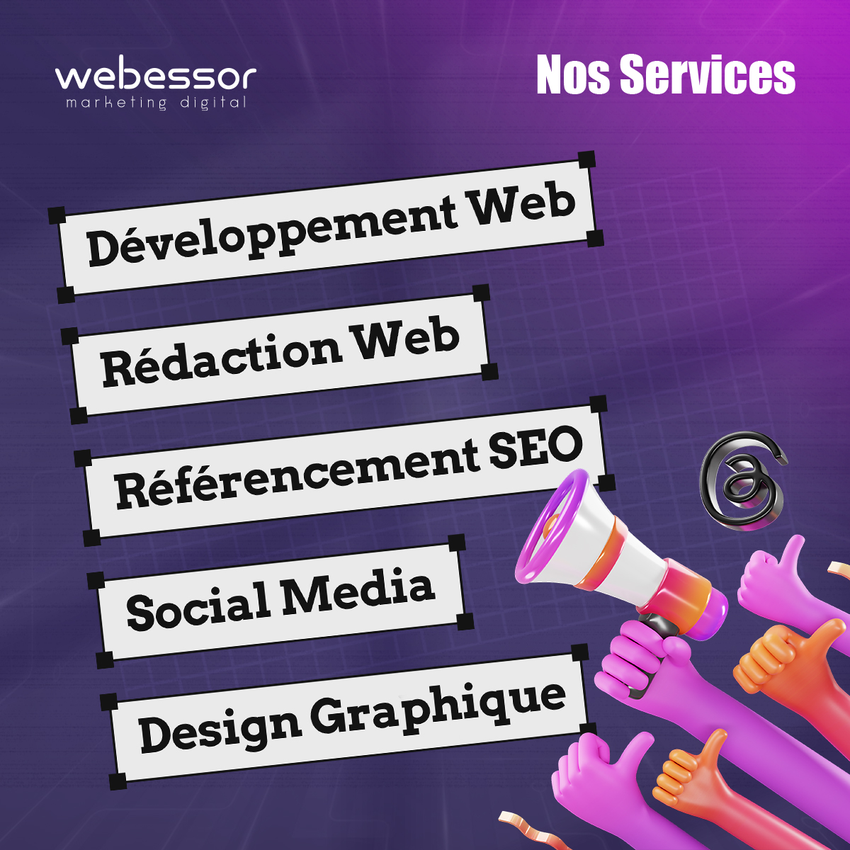 Webessor's tweet image. 🌐 Nous accompagnons les entreprises dans leur stratégie de communication en ligne en leur proposant un éventail de services pour renforcer leur présence sur la toile.
📞 (+216) 96 139 770
📧 contact@webessor-digital.com
#agencemarketingdigital #agenceweb #agencewebtunis