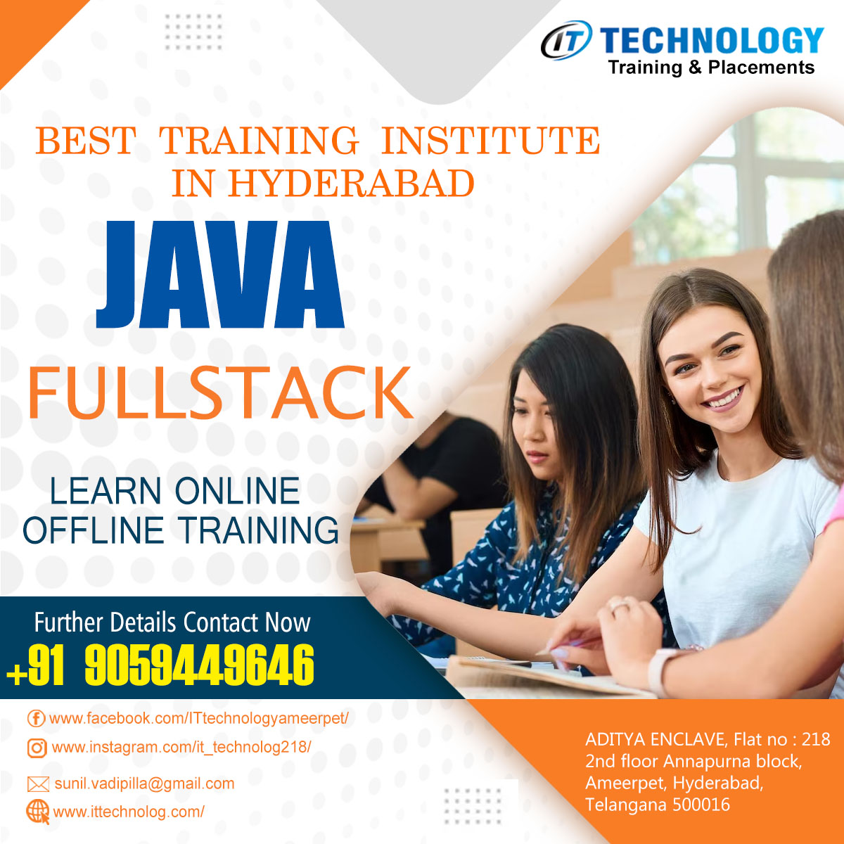 IT_Technolog218's tweet image. #besttraininginstituteinhyderabad
#Javafullstack #javatrainingclasses #javaprogramming
100% Placements and training