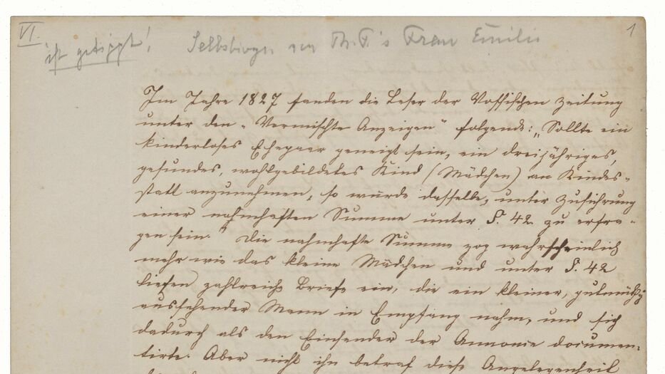 "Glück und Unglück wechselt in jedes Menschen Leben ab," schreibt Emilie #Fontane 1850. 
Eine Neuedition ihrer "Jugendnovelle", der Fragment gebliebenen Autobiografie, stellen wir als #OpenAccess-Sonderdruck der #FontaneBlätter bereit: fontanearchiv.de/blogbeitrag/20…