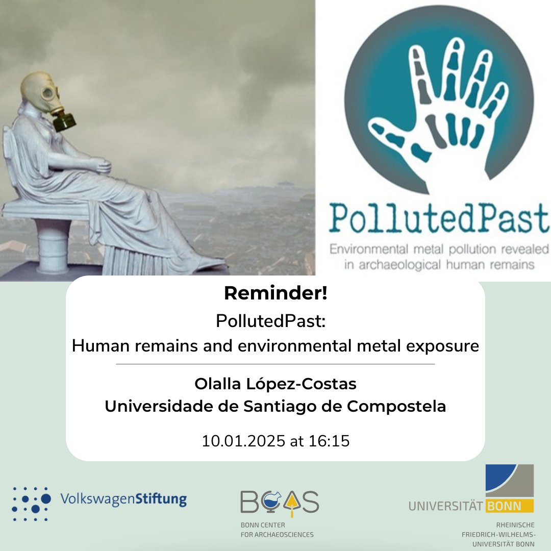 BoCAS_News (@bocas_news) on Twitter photo Environmental metal pollution affects us all! Join <a href="/Olallalc/">Olalla López-Costas</a> as she explores the impact of metallurgy in archaeology using sediments and human skeletons. In person this Friday at 4 PM in HS2 or get in touch for the Zoom link. Environmental metal pollution affects us all! Join <a href="/Olallalc/">Olalla López-Costas</a> as she explores the impact of metallurgy in archaeology using sediments and human skeletons. In person this Friday at 4 PM in HS2 or get in touch for the Zoom link.